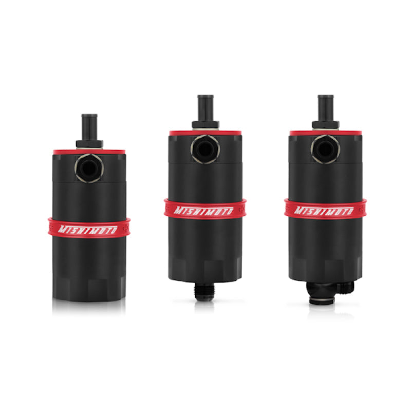 Mishimoto Universal Baffled Oil Catch Can - Red - Mammoth Racing -