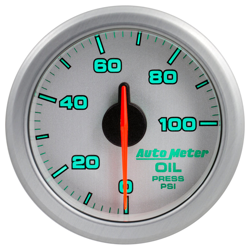 Autometer Airdrive 2-1/6in Oil Pressure Gauge 0-100 PSI - Silver - My Store