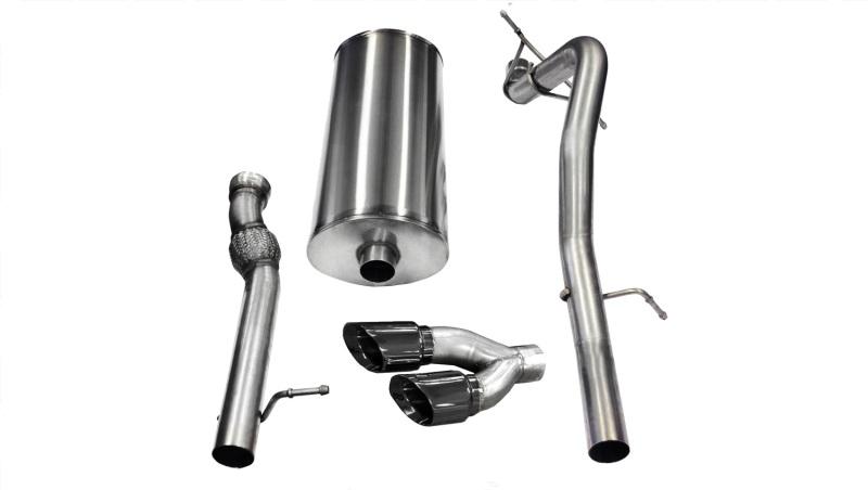 Corsa 11-14 GMC Yukon 6.2L V8 3in Cat-Back Single Side w Twin 4in Black Pro-Series Tips - Mammoth Racing -