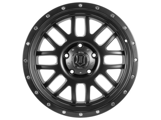 Icon Alpha 20x9 5x150 16mm Offset 5.625in BS 110.1mm Bore Satin Black Wheel