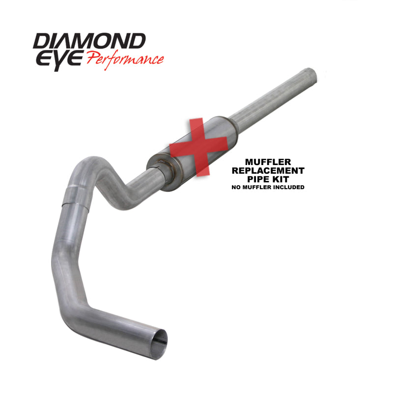 Diamond Eye KIT 4in CB MFLR RPLCMENT PIPE SGL AL: 2004.5-2007.5 DODGE CUMMINS 600 - Mammoth Racing -
