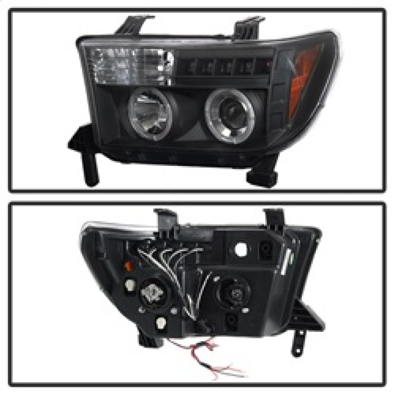 Spyder Toyota Tundra 07-133 Projector Headlights LED Halo LED Blk PRO-YD-TTU07-HL-BK - Mammoth Racing -