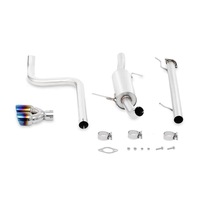 Mishimoto 14-16 Ford Fiesta ST 1.6L 2.5in Stainless Steel Cat-Back Exhaust w/ Burnt Ti Tips - Mammoth Racing -
