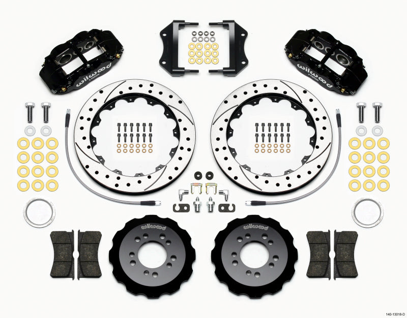 Wilwood Narrow Superlite 6R Front Hat Kit 12.88in Drilled 2013-Up Ford Focus ST w/ Lines - Mammoth Racing -