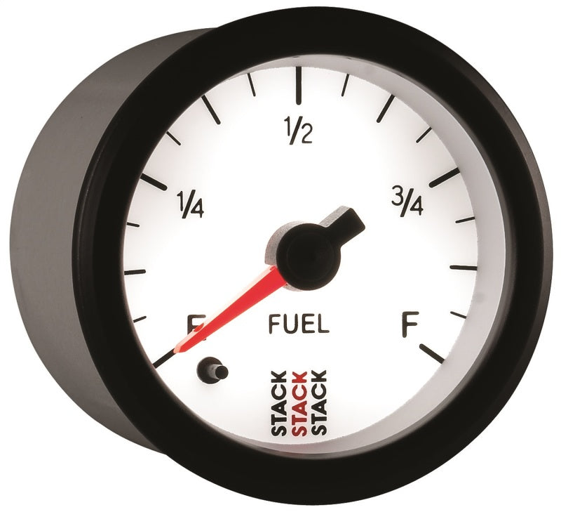 Autometer Stack 52mm 0-280 Ohm Programmable Pro Stepper Motor Fuel Level Gauge - White - My Store