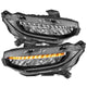 ANZO 16-17 Honda Civic Projector Headlights Plank Style Black w/Amber/Sequential Turn Signal - Mammoth Racing -