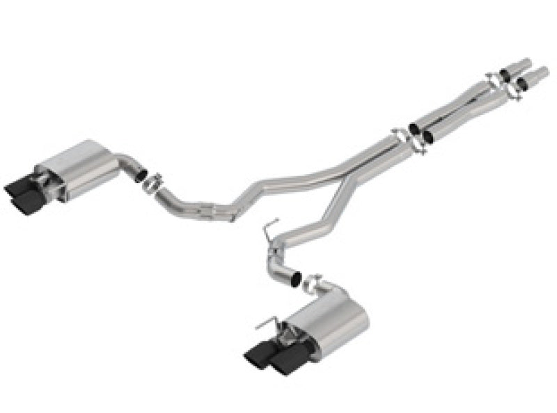Borla 2018 Ford Mustang GT 5.0L AT/MT 3in ATAK Catback Exhaust Black Chrome Tips w/ Valves - My Store