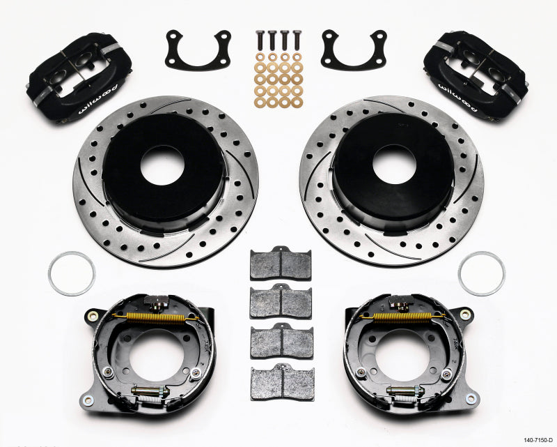 Wilwood Forged Dynalite P/S Park Brake Kit Drilled Big Ford New 2.50in Offset Currie Blank - My Store