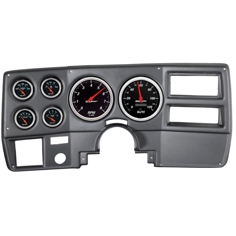 Autometer Designer Black 73-83 Chevy Truck / Suburban Dash Kit 6pc Tach/ Mph/ Fuel/ Oil/ Wtmp/ Volt - My Store
