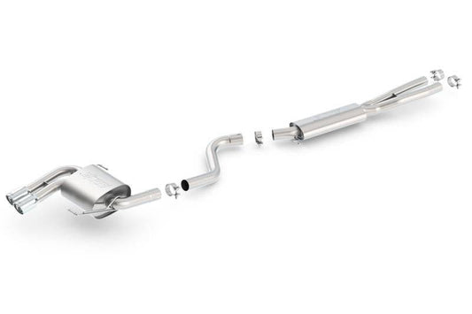 Borla 08-12 BMW 328i Sdm E90 2.0L RWD Dual Left Rear Exit Touring Cat-Back Exhaust - Mammoth Racing -