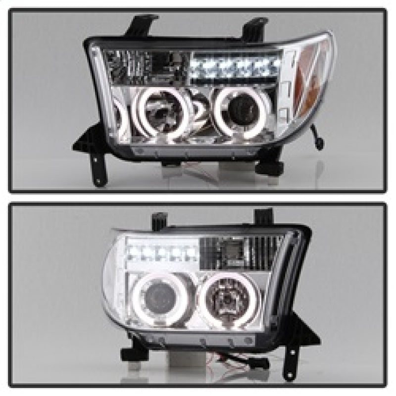 Spyder Toyota Tundra 07-13 Projector Headlights LED Halo LED Chrm PRO-YD-TTU07-HL-C - Mammoth Racing -