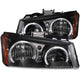 ANZO 2003-2006 Chevrolet Silverado 1500 Crystal Headlights w/ Halo Black - Mammoth Racing -