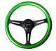 NRG Classic Wood Grain Steering Wheel (350mm) Green Pearl/Flake Paint w/Black 3-Spoke Center - My Store