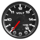 Autometer Spek-Pro Gauge Voltmeter 2 1/16in 16V Stepper Motor W/Peak & Warn Blk/Blk - My Store