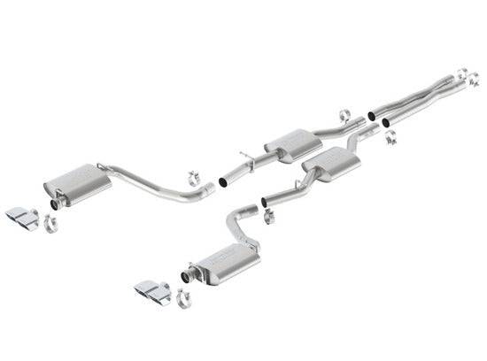 Borla 15-16 Dodge Challenger R/T 5.7L Dual Rectangle Angle Cut Dual Split Rear Exit S-Type Exhaust - Mammoth Racing -