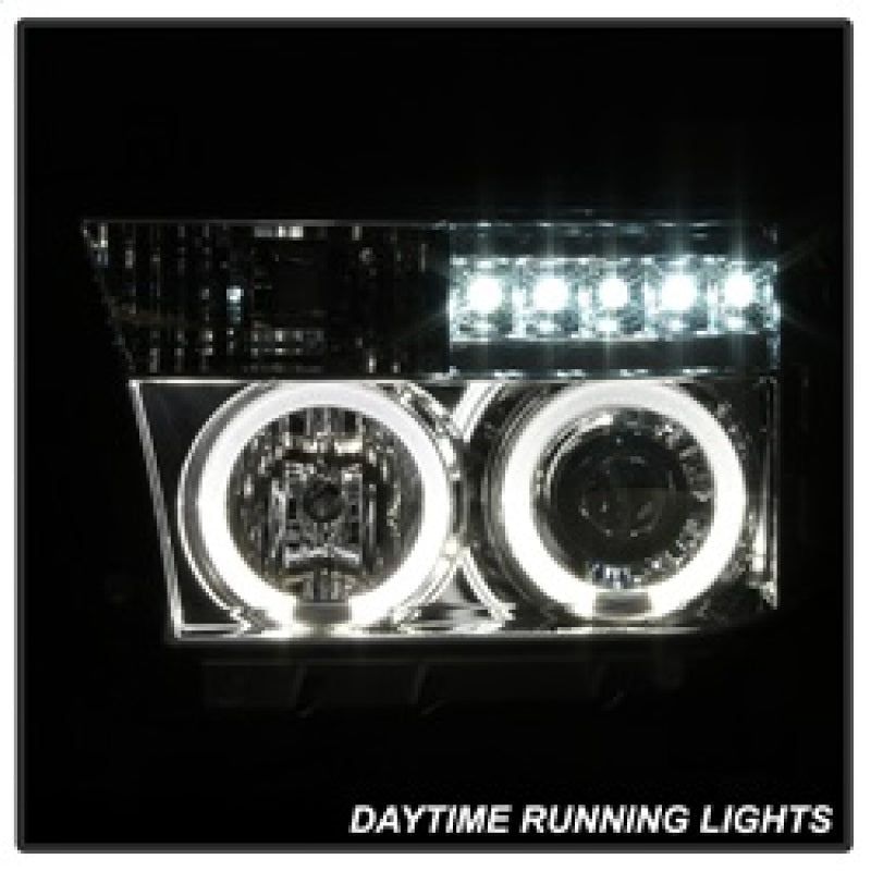 Spyder Toyota Tundra 07-13 Projector Headlights LED Halo LED Chrm PRO-YD-TTU07-HL-C - Mammoth Racing -