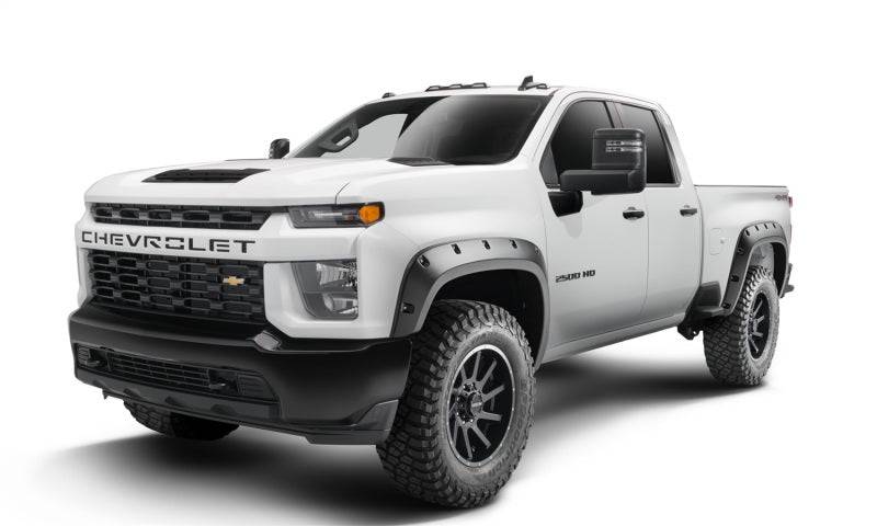 Bushwacker 19-21 Chevrolet Silverado 2500 / 3500 HD (Excl. Dually) Forge Style Flares 4pc - Black - Mammoth Racing -