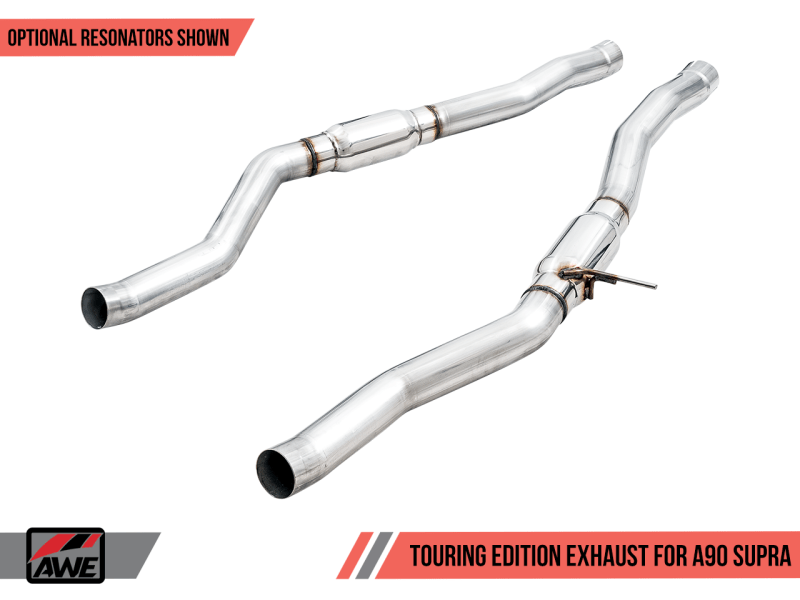 AWE Tuning 2020 Toyota Supra A90 Track Edition Exhaust - 5in Chrome Silver Tips - My Store