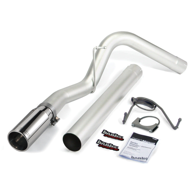 Banks Power 07-12 Dodge 6.7L SCLB-Mega Cab-SB Monster Exhaust Sys - SS Single Exhaust w/ Chrome Tip - Mammoth Racing -