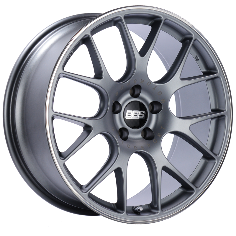 BBS CH-R 20x9 5x120 ET29 Satin Titanium Polished Rim Protector Wheel -82mm PFS/Clip Required - Mammoth Racing -