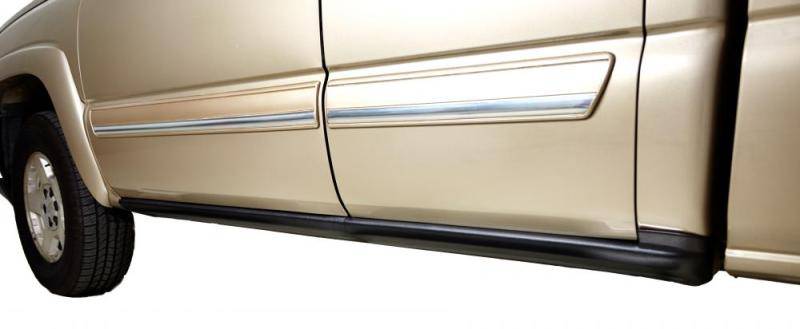 Bushwacker 15-19 Chevrolet Silverado 2500 Trail Armor Rocker Panel + Sill Plate Cvr. - Black - Mammoth Racing -