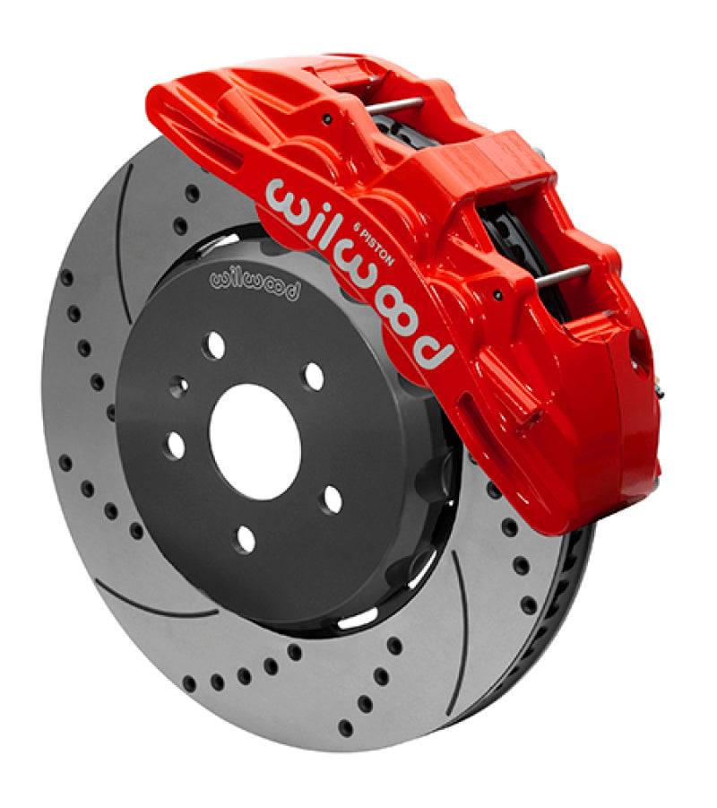 Wilwood Sx6r Front Brake Kit 15in Lug Drive Slotted/Drilled Red w/ Lines 10-14 Chevrolet Camaro SS - My Store