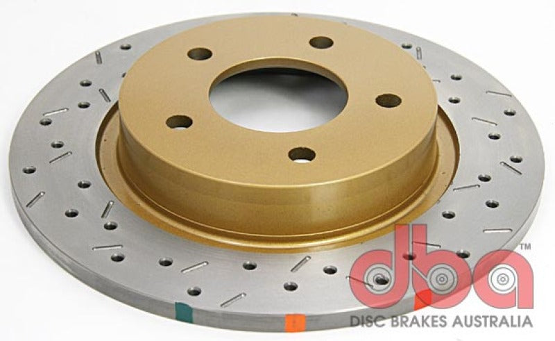 DBA 04-05 Mazda 3 2.3L / 06+ MazdaSpeed3 Rear Drilled & Slotted 4000 Series Rotor - Mammoth Racing -