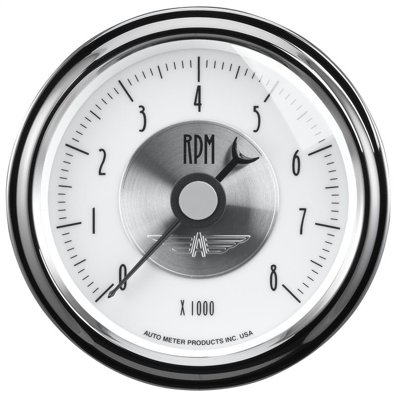 Autometer Prestige Pearl Series - Tachometer 3 3/8in 8K RPM In-Dash - My Store