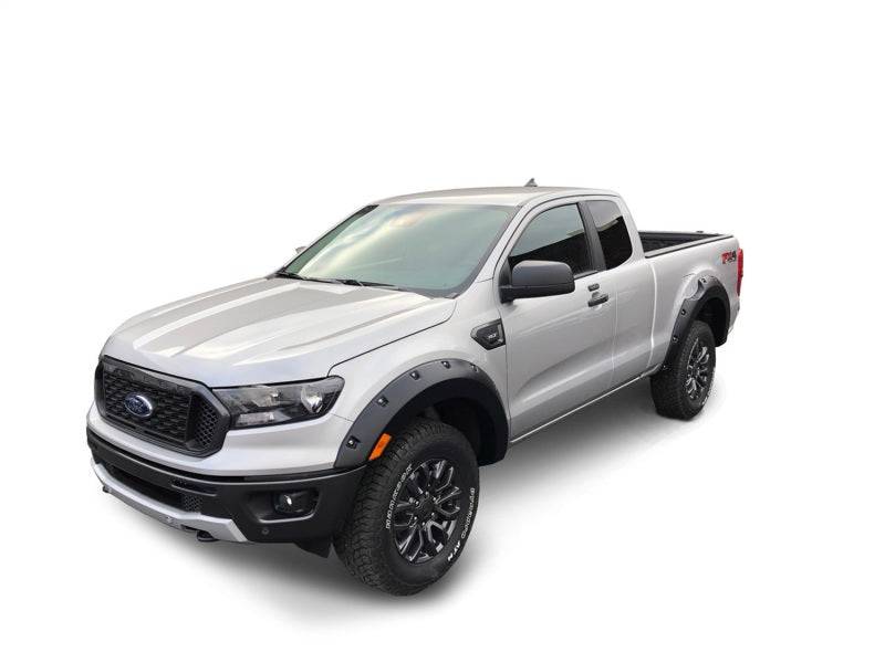 Bushwacker 2019 Ford Ranger Pocket Style Flares 4pc SuberCab 72in Bed - Black - Mammoth Racing -