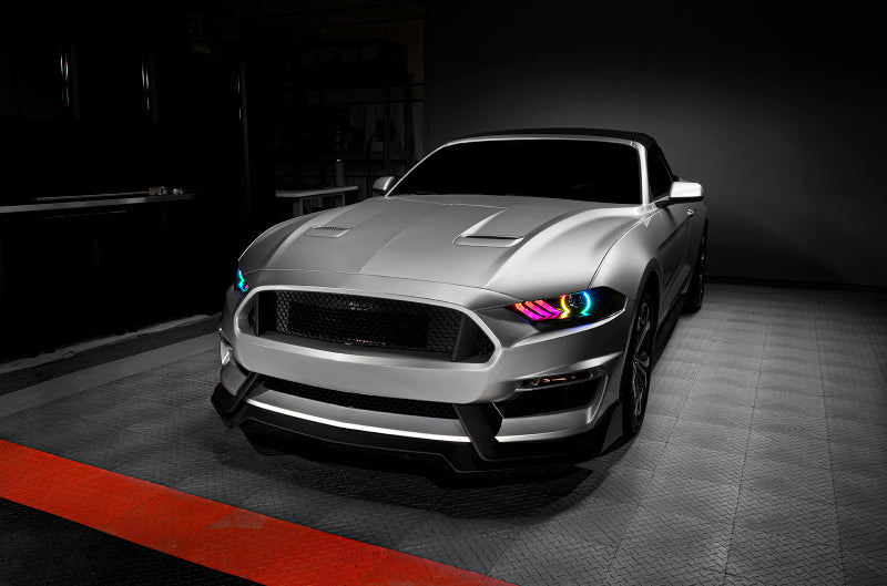 Oracle 18-21 Ford Mustang Dynamic DRL Upgrade w/ Halo Kit & Sequential Turn Signal - ColorSHIFT - Mammoth Racing -