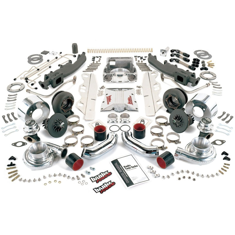 Banks Power Twin Turbocharger System - Chev Sml Blk / Stk Blk / Rp Hds - Mammoth Racing -