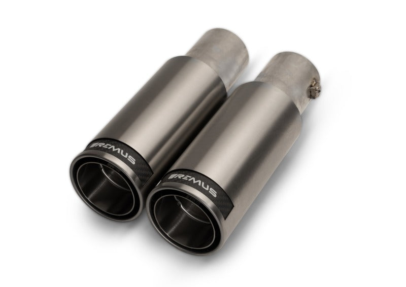 Remus 84mm Straight w/Carbon Insert Tail Pipe Set (Pair) - Mammoth Racing -