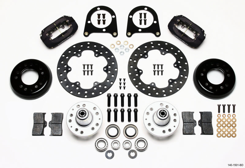 Wilwood Forged Dynalite Front Drag Kit Drilled Rotor 37-48 Ford Psgr. Car Spindle - My Store