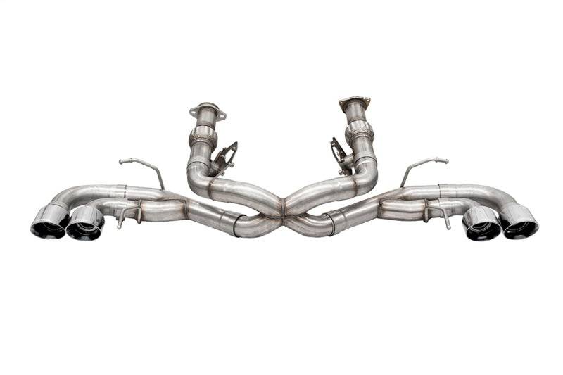 Corsa 2020 Corvette C8 3in Xtreme Cat-Back Exhaust 4.5in Pol Quad Tips - Deletes stock AFM Valve - Mammoth Racing -