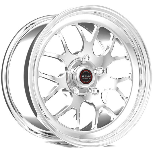 Weld S77 18x5 / 5x4.75 BP / 2.1in. BS Polished Wheel (High Pad) - Non-Beadlock - Mammoth Racing -