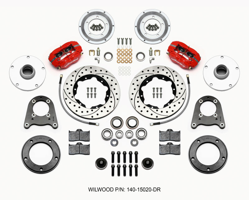 Wilwood Forged Dynalite-M Front Kit 10.75in Drilled Red 1950-1955 Mg-td/tf - My Store