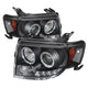 Spyder Ford Escape 08-12 Projector Headlights Halogen Model Only - DRL Black PRO-YD-FES08-DRL-BK - Mammoth Racing -