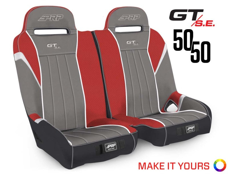 PRP Polaris RZR S 900/xp 1000/Turbo/Turbo S Gt/s.e. 50/50 Front Suspension Bench Seat - Mammoth Racing -