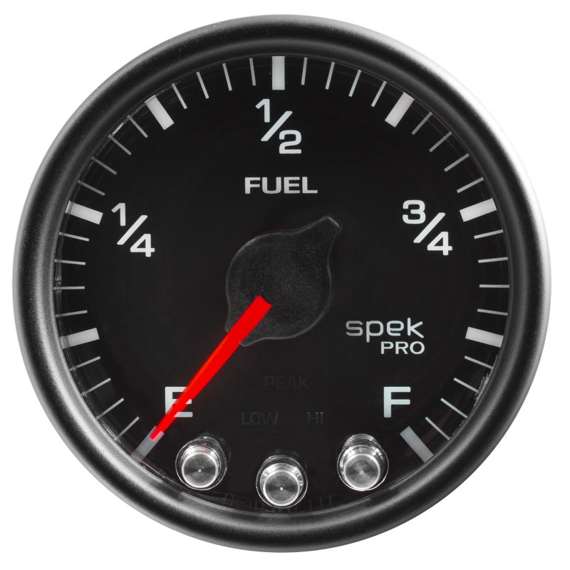 Autometer Spek-Pro Gauge Fuel Level 2 1/16in 0-270 Programmable Blk/Blk - My Store