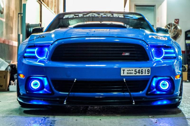 Oracle Ford Mustang 10-12 Halo Kit - Projector - ColorSHIFT - Mammoth Racing -