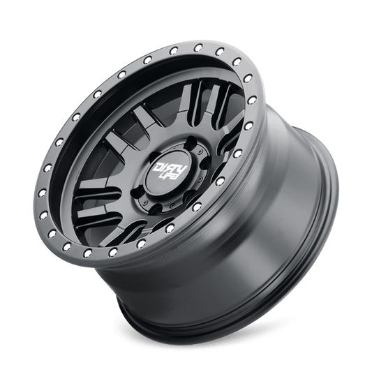 Dirty Life 9309 Canyon Pro 17x9/6x139.7 BP/0mm Offset/106mm Hub Matte Black Wheel - Beadlock - Mammoth Racing -