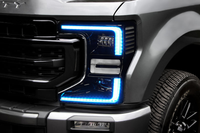 Oracle 20-22 Ford F-250/350 Super Duty Dynamic ColorSHIFT Headlight DRL Upgrade Kit w/Switchback - Mammoth Racing -
