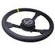 NRG Reinforced Steering Wheel (380mm) Nascar/ Alcantara 3 Spoke w/ NRG Logo/ Removable Crushed Pad - My Store