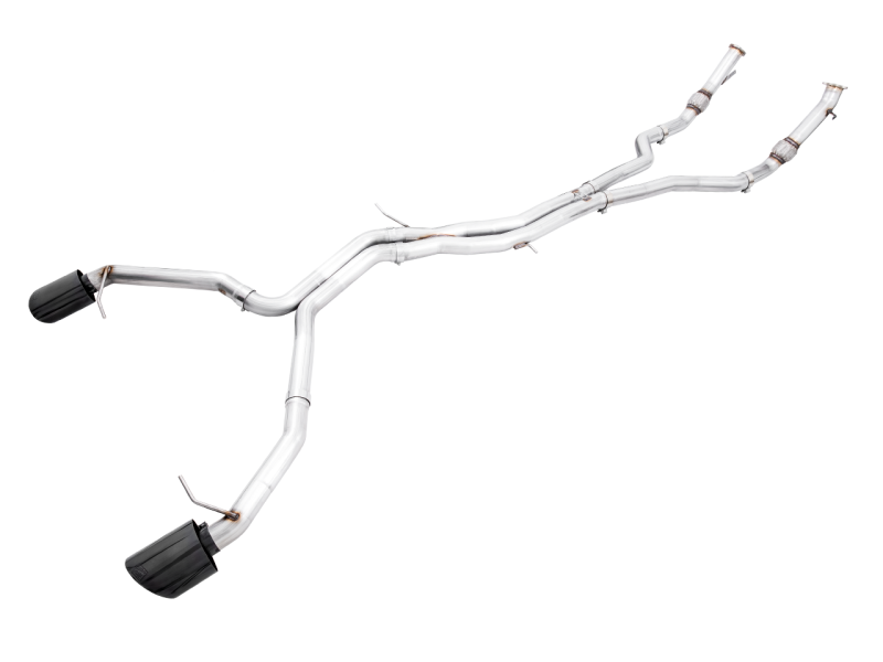 AWE Tuning Audi B9.5 RS5 Sportback Non-Resonated Track Edition Exhaust - RS-Style Diamond Blk Tips - Mammoth Racing -