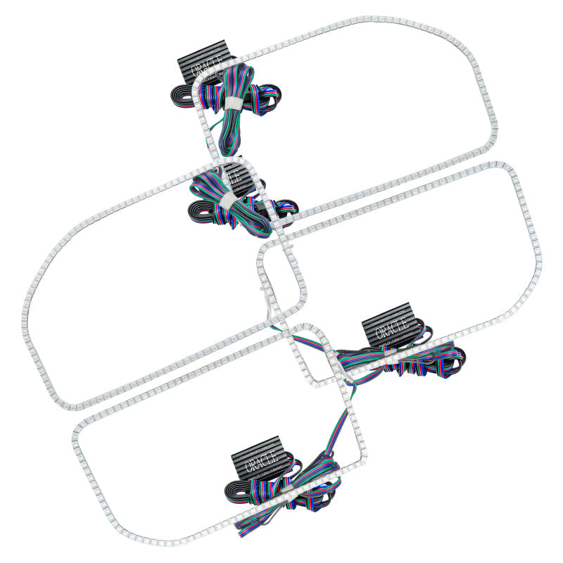 Oracle Ford F250/350 11-16 Halo Kit (Square Ring Design) - ColorSHIFT w/o Controller - Mammoth Racing -