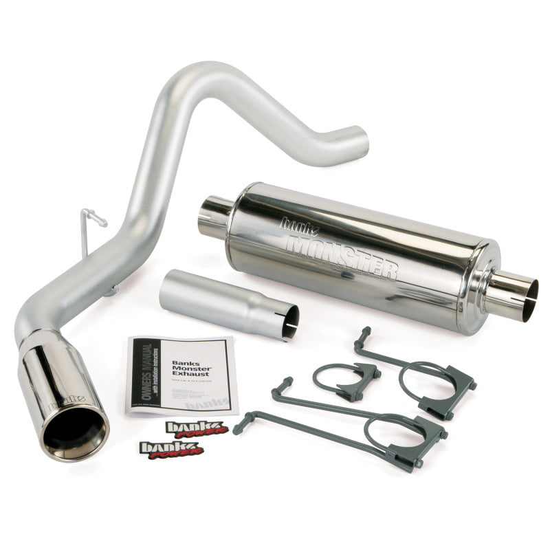 Banks Power 05-06 Ford 5.4/6.8L S/D Trk Monster Exhaust System - SS Single Exhaust w/ Chrome Tip - Mammoth Racing -
