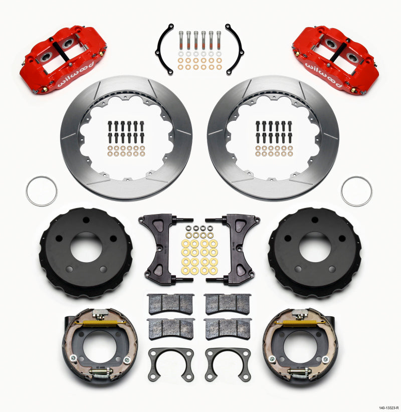 Wilwood Narrow Superlite 4R Rear P-Brk Kit 12.88in Red Big Ford 2.36in Off Bronco 5 x 5.50 - My Store