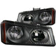 ANZO 2003-2006 Chevrolet Silverado 1500 Crystal Headlights Black - Mammoth Racing -
