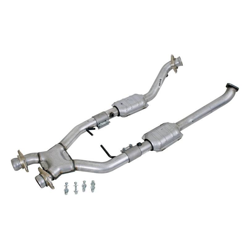 BBK 96-98 Mustang 4.6 Cobra High Flow X Pipe With Catalytic Converters - 2-1/2 - Mammoth Racing -