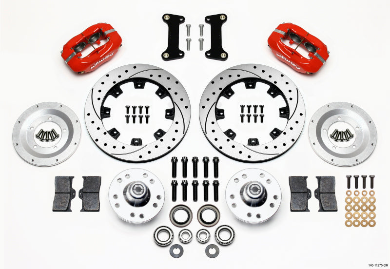 Wilwood Forged Dynalite Front Kit 12.19in Drilled Red 82-92 Camaro//Firebird - Mammoth Racing -